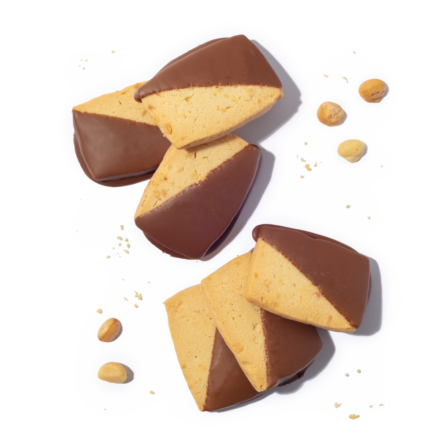 Chocolate-Dipped Macadamia Shortbread